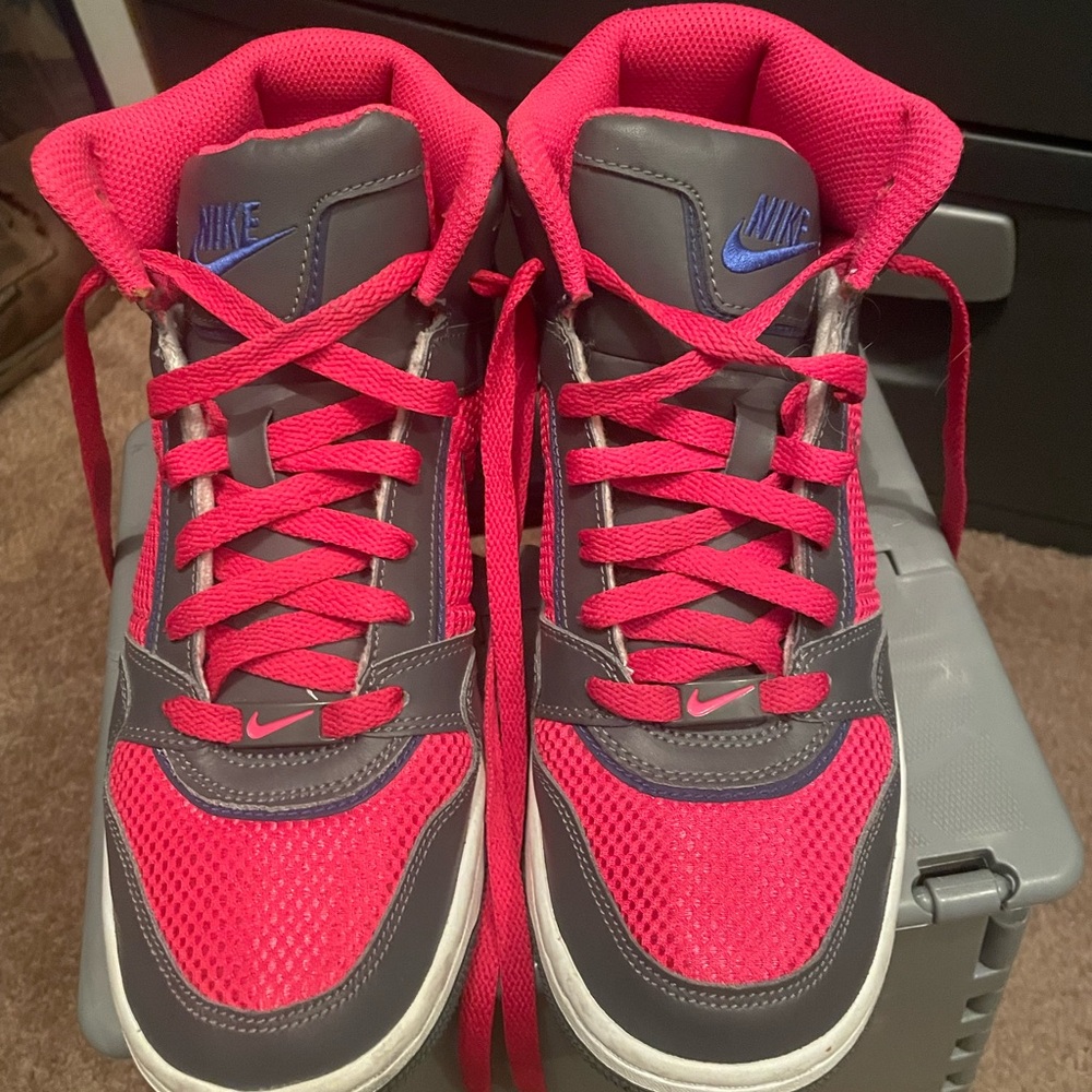 Nike hot pink and grey Athletic Shoes